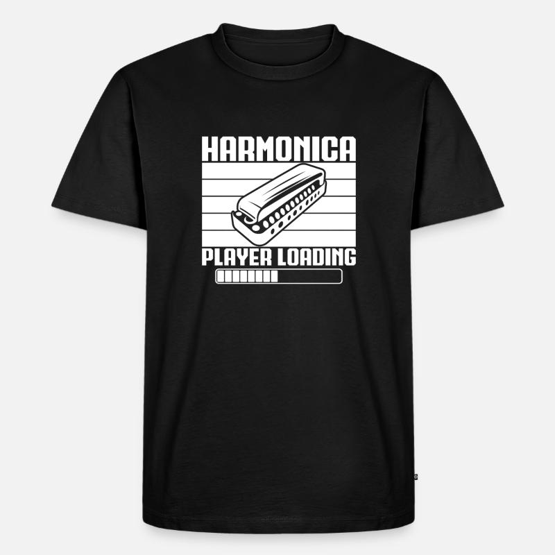 Harmonica Musican Player Loading Harmonica - Men's Premium Organic T-Shirt - black