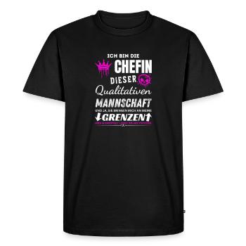 Chefin Qualitativen Mannschaft Chefin Geschenke - T-shirt Premium bio Homme - noir - Devant - Nico (187cm)
