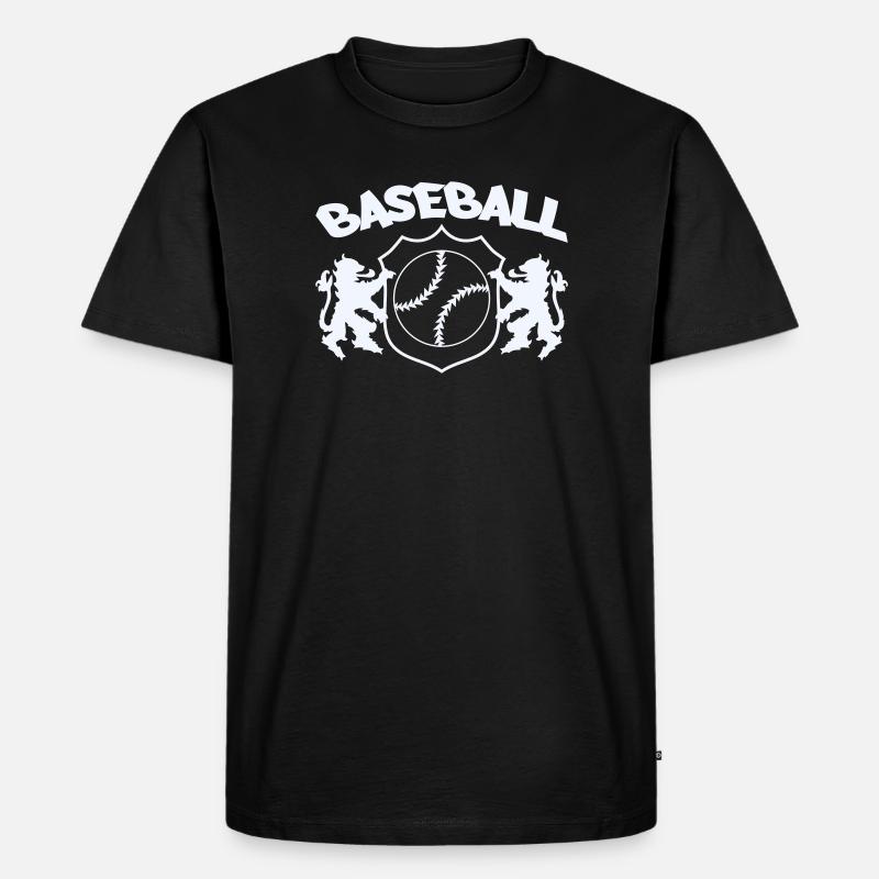 Baseball Wappen - Männer Premium Bio T-Shirt - Schwarz