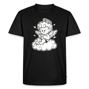 Chérubin de jeu en colère – Angry Angel Gambles - T-shirt Premium bio Homme - noir - Devant - Nico (187cm)