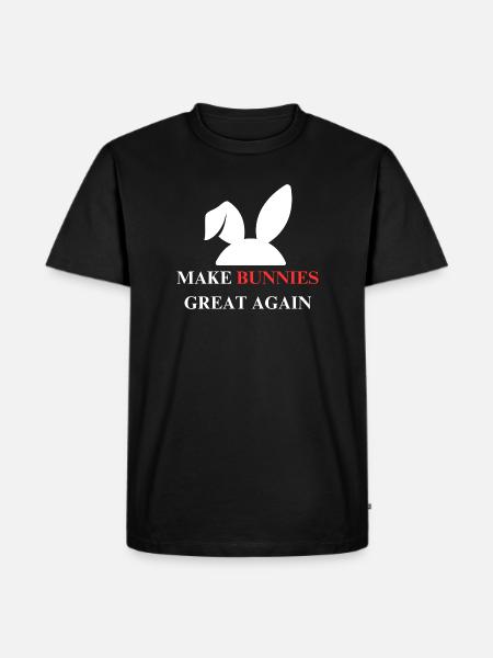 Make bunnies great again - Men's Premium Organic T-Shirt - black