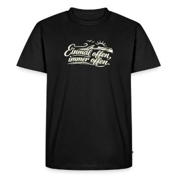 Une fois ouvert, toujours ouvert, décapotable en disant rétro - T-shirt Premium bio Homme - noir - Devant - Nico (187cm)