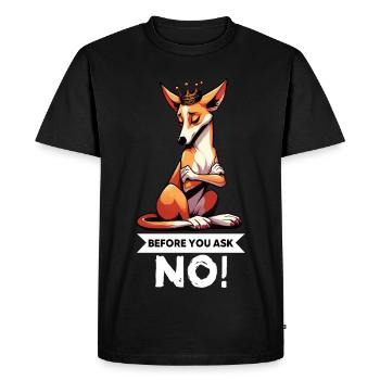 Avant de demander à Podenco Podencos Podencoliebhaber - T-shirt Premium bio Homme - noir - Devant - Nico (187cm)
