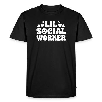 Assistant social Quota Lil Assistant social Travail social - T-shirt Premium bio Homme - noir - Devant - Nico (187cm)