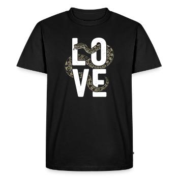 Les serpents rois Python ADORENT les pythons de terrarium - T-shirt Premium bio Homme - noir - Devant - Nico (187cm)