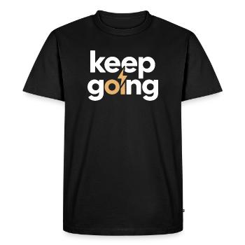 Continue - Motivation & Energy Blitz - T-shirt Premium bio Homme - noir - Devant - Nico (187cm)