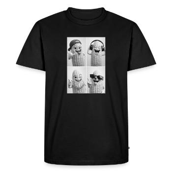 Corn - Men's Premium Organic T-Shirt - black - Front - Nico (187cm)