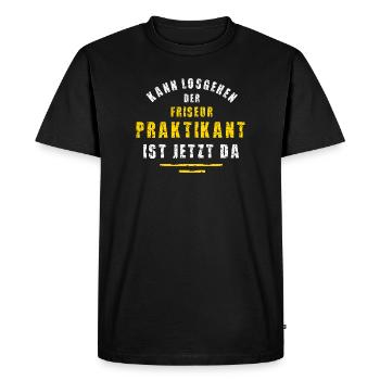 Hairdresser Intern Hairdresser Internship Hair Salon - Men's Premium Organic T-Shirt - black - Front - Nico (187cm)