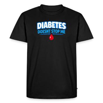 Soutien à l’insuline dans le sang Fierté de type 1 - T-shirt Premium bio Homme - noir - Devant - Nico (187cm)