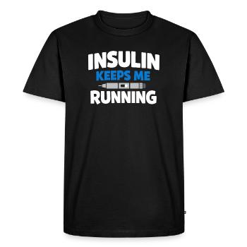 Soutien à l’insuline dans le sang Fierté de type 1 - T-shirt Premium bio Homme - noir - Devant - Nico (187cm)