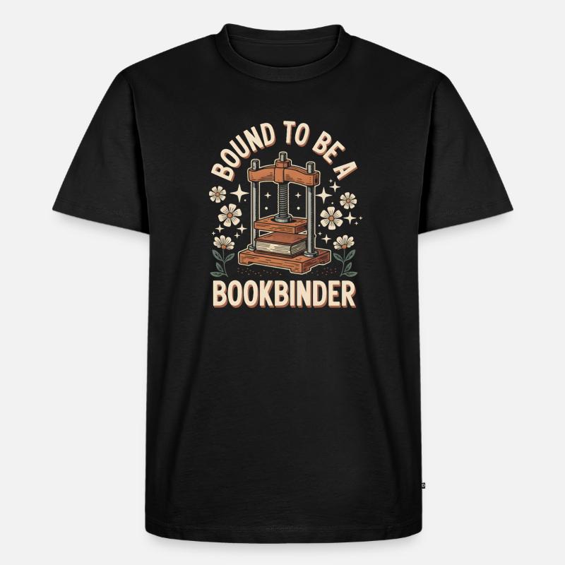 Geborener Buchbinder - Männer Premium Bio T-Shirt - Schwarz