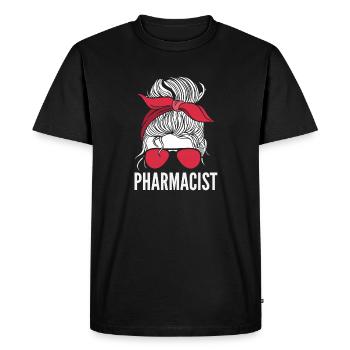 Pain désordonné pharmacien pharmacien - T-shirt Premium bio Homme - noir - Devant - Nico (187cm)