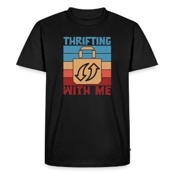 Thrift Shopper Thrifting With Me Thrift Store - Men's Premium Organic T-Shirt - black - Front - Nico (187cm)
