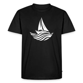 Esthétique de la voile nautique pour les amateurs de vagues océaniques - T-shirt Premium bio Homme - noir - Devant - Nico (187cm)