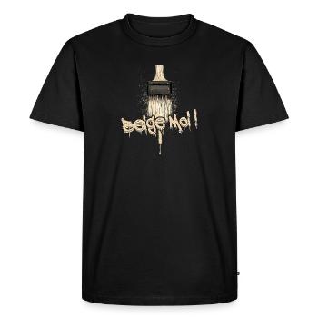 BEIGE-MOI ! (amour, peinture) - T-shirt Premium bio Homme - noir - Devant - Nico (187cm)