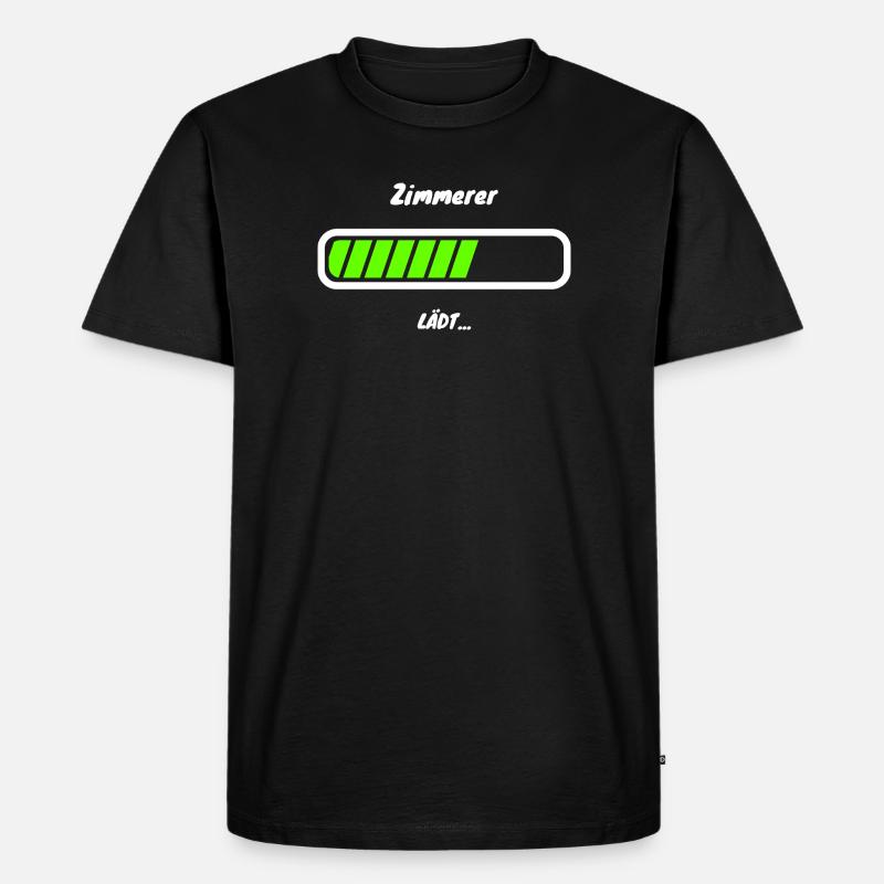 Zimmerer Handwerker Beruf Witziger Spruch - Männer Premium Bio T-Shirt - Schwarz