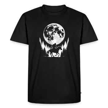 Bigfoot Horseback Riding - Men's Premium Organic T-Shirt - black - Front - Nico (187cm)
