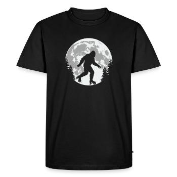 Bigfoot Lune de patinage à roulettes - T-shirt Premium bio Homme - noir - Devant - Nico (187cm)