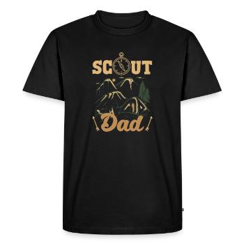 Boy Scout Scouting Dad Father Camp Forest - Men's Premium Organic T-Shirt - black - Front - Nico (187cm)
