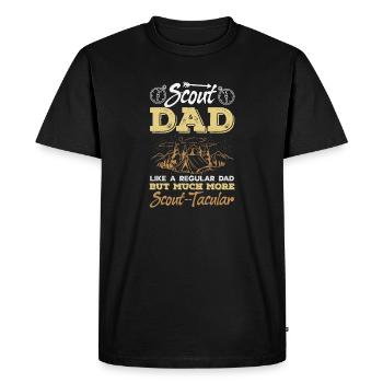 Père scout Chef de camp scout Père - T-shirt Premium bio Homme - noir - Devant - Nico (187cm)