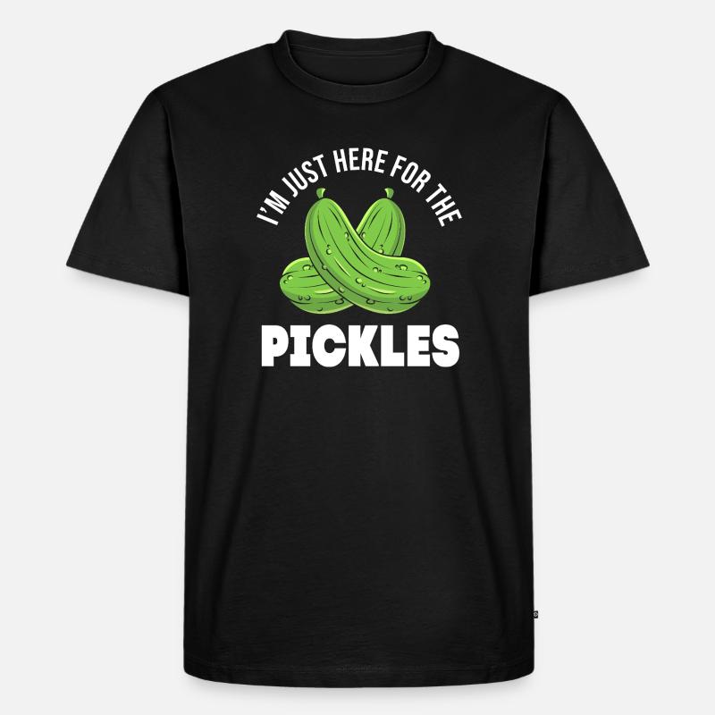 Gurke Gurken Essiggurke - Männer Premium Bio T-Shirt - Schwarz