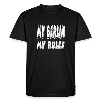 Berlin - T-shirt Premium bio Homme - noir - Devant - Nico (187cm)