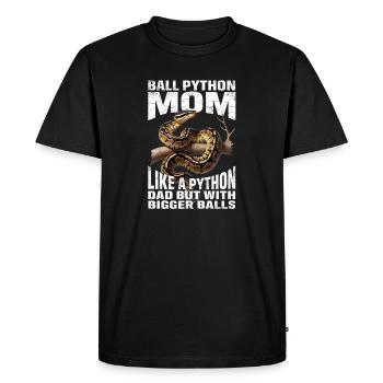 Maman Python roi Maman Serpents Terrarium Python - T-shirt Premium bio Homme - noir - Devant - Nico (187cm)
