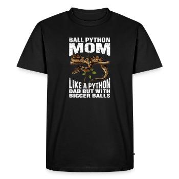 Maman Python roi Maman Serpents Terrarium Python - T-shirt Premium bio Homme - noir - Devant - Nico (187cm)