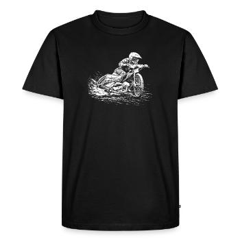 Speedway Speedway – Course de moto - T-shirt Premium bio Homme - noir - Devant - Nico (187cm)