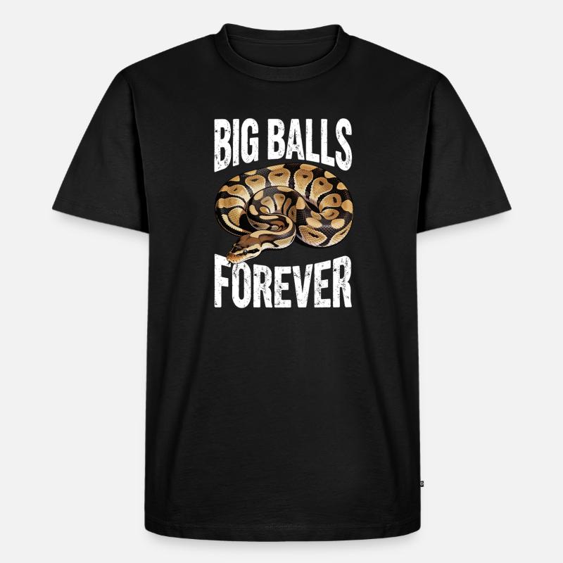 Königspython Schlangen Liebhaber Terrarium Python - Männer Premium Bio T-Shirt - Schwarz