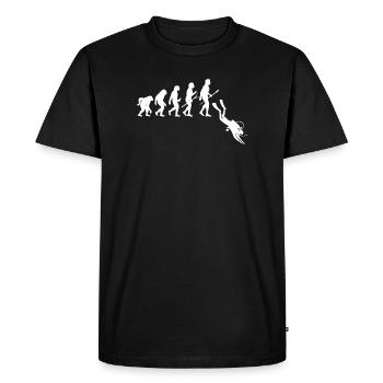 Diver Evolution - Diving - Men's Premium Organic T-Shirt - black - Front - Nico (187cm)