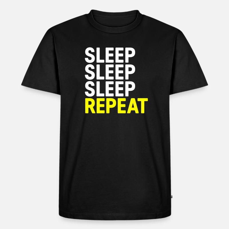 Søvn Søvn Søvn Gentag - Herre Premium økologisk T-shirt - sort