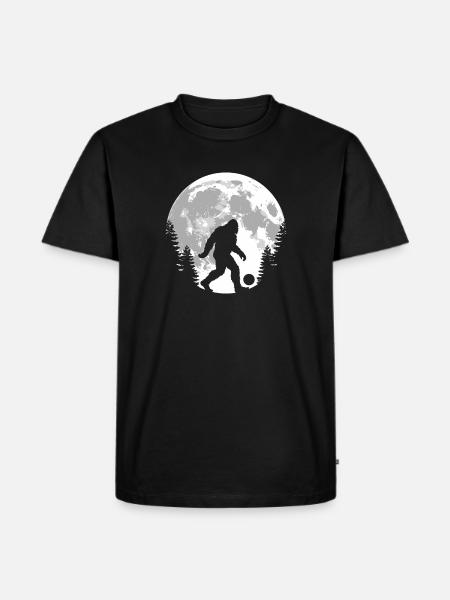 Bigfoot Football Moon Silhouette - Men's Premium Organic T-Shirt - black