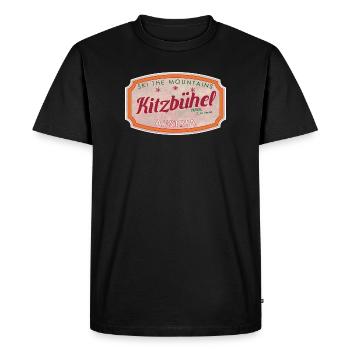 Alpine Vintage Label Kitzbühel Austria - T-shirt Premium bio Homme - noir - Devant - Nico (187cm)