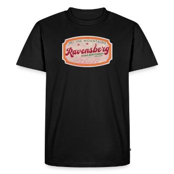 Badge vintage de ski alpin Ravensberg - T-shirt Premium bio Homme - noir - Devant - Nico (187cm)