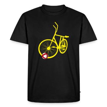 Cycling ball, cycleball, cyclisme en salle - T-shirt Premium bio Homme - noir - Devant - Nico (187cm)