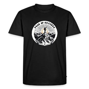 Summit of success - Men's Premium Organic T-Shirt - black - Front - Nico (187cm)