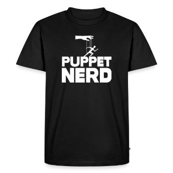Puppet Nerd Marionette Runner - Men's Premium Organic T-Shirt - black - Front - Nico (187cm)