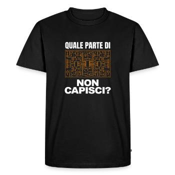 Tu ne comprends pas les électriciens drôles - T-shirt Premium bio Homme - noir - Devant - Nico (187cm)