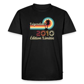Légendaire 2010, édition limitée - T-shirt Premium bio Homme - noir - Devant - Nico (187cm)