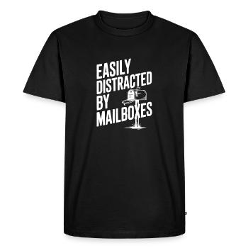 Facilement distrait par les boîtes aux lettres - T-shirt Premium bio Homme - noir - Devant - Nico (187cm)