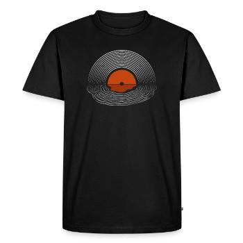 Design abstrait d’art au coucher de soleil - T-shirt Premium bio Homme - noir - Devant - Nico (187cm)