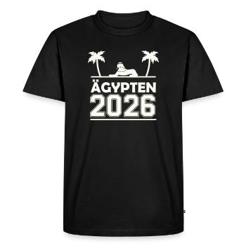 Silhouette Égypte 2026 - T-shirt Premium bio Homme - noir - Devant - Nico (187cm)