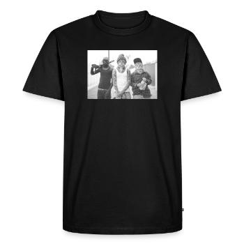 Cat Scavenger Trio - Men's Premium Organic T-Shirt - black - Front - Nico (187cm)
