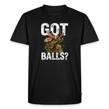 Python roi Serpents Amateurs de terrarium Python - T-shirt Premium bio Homme - noir - Devant - Nico (187cm)