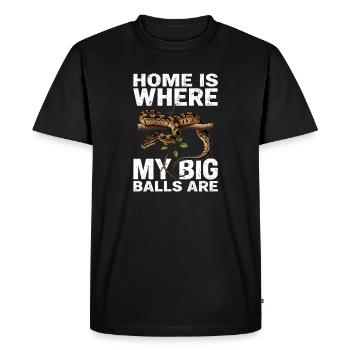 Python roi Serpents Amateurs de terrarium Python - T-shirt Premium bio Homme - noir - Devant - Nico (187cm)