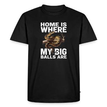 Python roi Serpents Amateurs de terrarium Python - T-shirt Premium bio Homme - noir - Devant - Nico (187cm)