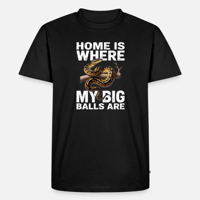 Königspython Schlangen Liebhaber Terrarium Python - Männer Premium Bio T-Shirt - Schwarz