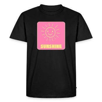Soleil - T-shirt Premium bio Homme - noir - Devant - Nico (187cm)