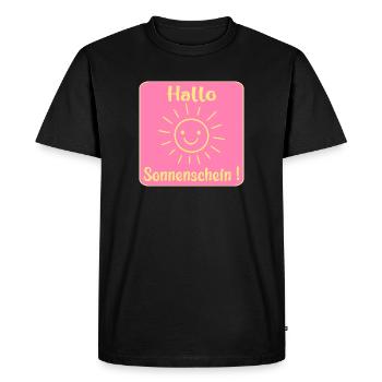 Bonjour rayon de soleil - T-shirt Premium bio Homme - noir - Devant - Nico (187cm)